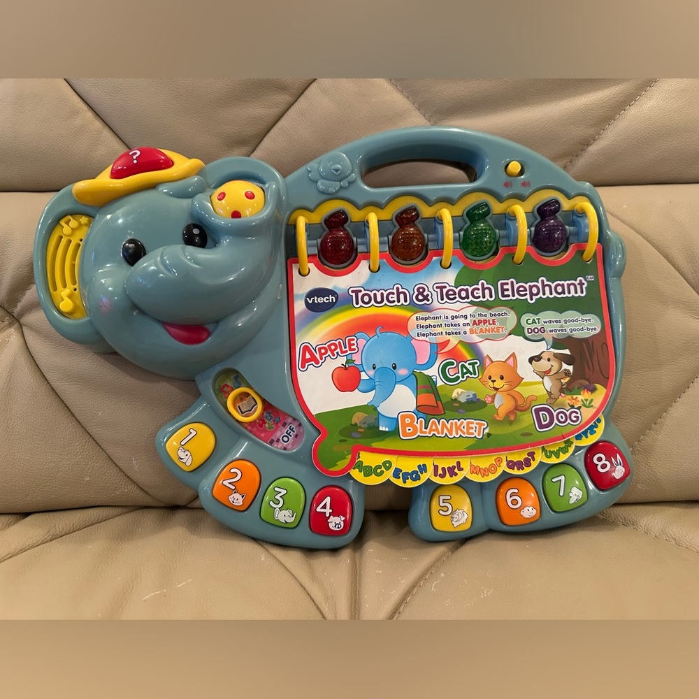 Vtech Touch and Teach Elephant  Learning Educational Toy Numbers Alphabet Songs